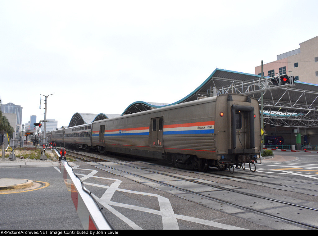  Viewliner Baggage Car # 61048 trailing on the rear of Amtrak Train # 41